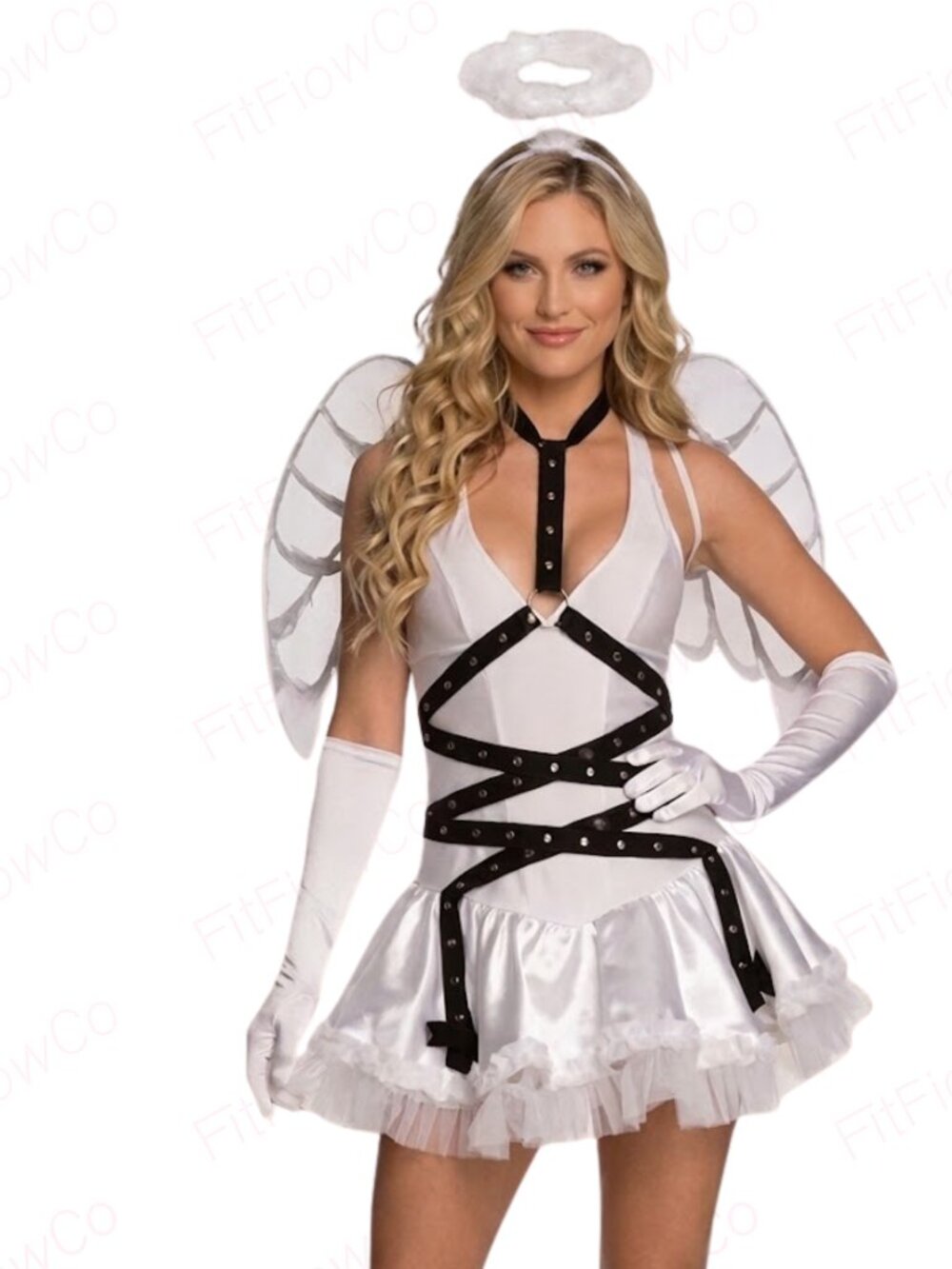 Rubie’s Secret Wishes Taste of Heaven Angel Costume Women XS White Black